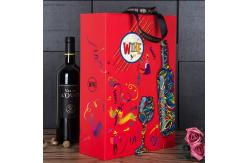 China Recycled Wine Bottles Cardboard Paper Boxes With Handles supplier