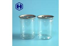 China 300# 360ml Clear Plastic Cans For Dry Fruit Vegetable Round Easy Open supplier