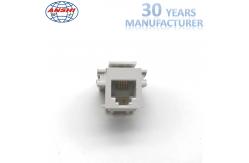 China CAT3 RJ11 90 Degree 6P4C Telephone Keystone Jack 110 IDC With Dust CAP supplier