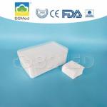 Square Cotton Wool Pads Plain Pattern High Absorbency FDA Certification