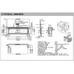 160*32 Graphic LCD Module FSTN 6H Positive Transflective Wide Temperature Industrial Display
