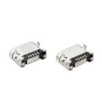 Mobile Phone Tablet 5P Micro USB Connectors female jack 6.4mm Pitch ROHS With Post for sale