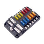 12-Way Blade Fuse Blocks 30A ATC 12 Way Fuse Holder With Ground Negative Bus LED for sale