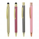 Glitter Press Style Ball Pen Touch Screen Metal Patterned Paint Ballpoint Pen for sale