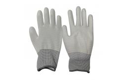 China Polyester Anti Static PU Palm Coated ESD Gloves For Electronic Industry supplier