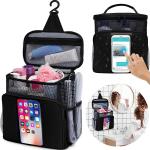 Black And Pink Thermal Insulated Rectangular Toiletry Travel Organizer For Food for sale
