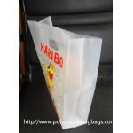 Stand Up HDPE Plastic Clear Die Cut Handle Bags Quad Seal Pouch