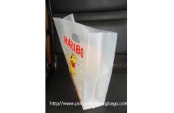 China Stand Up HDPE Plastic Clear Die Cut Handle Bags Quad Seal Pouch supplier