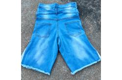 China Embroidered Patches Logo Streetwear Summer Shorts Distressed  Acid Wash Jean Shorts supplier