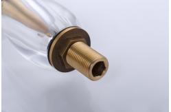 China Deck Mounted Gold Widespread Bathroom Faucet 3 Hole 2 Handle Solid Brass supplier