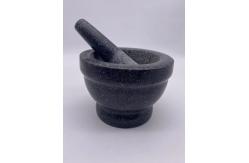 China Polished Stone Mortar And Pestle Herb Spice Tools Smooth Inside supplier