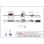 0.5L-5L Anti Corrosive Diving Bleach Bottle Filling Line With Capping Machine Labeling Machine For Bleach Bottle Packing for sale
