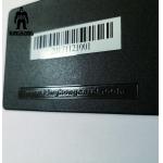Deboss Text  Blank Metal Business Cards , Black Metallic Business Cards With Bar Code