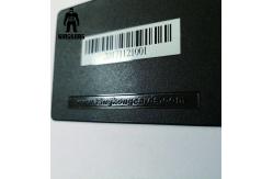 China Deboss Text  Blank Metal Business Cards , Black Metallic Business Cards With Bar Code supplier