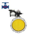 Double Flange Single Flange Manual And Pneumatic Powder Use Butterfly Valve for sale