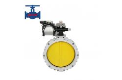 China Double Flange Single Flange Manual And Pneumatic Powder Use Butterfly Valve supplier