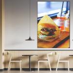 86 Inch Commercial Cafe Digital Signage Advertising Kiosk Display Screen for sale