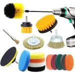 18 Sets Drill Sponge Scrub Brush 320g For Powerful Cleaning 20mm Filament Height for sale
