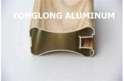China Powder Coated Aluminium Wardrobe Door Extrusions , High Precise Aluminium Handle Profile supplier