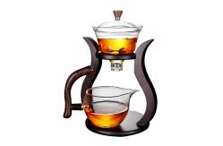 China Heat Resistant 350ml Borosilicate Clear Glass Teapot supplier