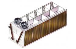 China Gold Fin Adiabatic Dry Cooler Crypto BTC Cooling System supplier