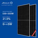 JA Bifacial Solar Panels 530W 535W 540W Full Black Transparent Solar Panels For Greenhouses for sale