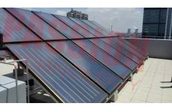 China Natural Circulation Blue Titanium Flat Panel Solar Collector With Copper Connector supplier