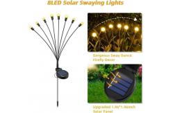 China 8 LED Outdoor Solar Firefly Lights Patio Pathway Solar Swaying Light 2700K supplier