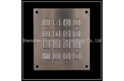 China Metal Backlit Numeric Keypad , SS 4x4 Matrix Keyboard For Vending Machine supplier