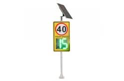 China Vehicle Speed Traffic Limited Sign With 188 Digital Display Solar Sign supplier