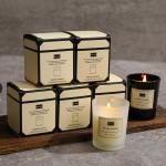 Custom made Square Soap Box Aromatherapy Candle White Black Paper Box  Wholesale for sale