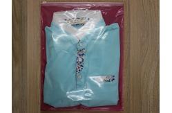 China Grip seal zipper plastic bags for clothes / apparel packaging front clear supplier