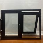 Waterproof Weatherproof Aluminium Slat Window Awning Black Aluminum Frame Awning Windows