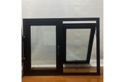 China Waterproof Weatherproof Aluminium Slat Window Awning Black Aluminum Frame Awning Windows supplier