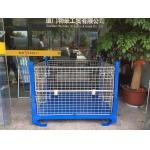 Welded Blue Wire Container Storage Cages Sturdy Wire Mesh Stillage for sale