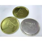 73mm 300# Round Tin Can Bottom Lids Silver Aluminum Tinplate 0.23mm Thickness for sale