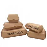 Wholesale Customized Takeaway Burger Boxes Eco-friendly And Recyclable Kraft Paper for sale