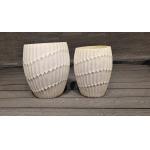 Unique Design Fiberclay Planter with Smooth Surface and Drainage Holes for sale