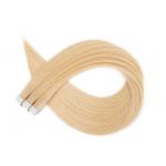 Straight Gold Tape In Human Hair Extensions , Malaysian 24 Inch Tape In Extensions for sale