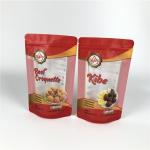Mini quantity digital printing pouch cookie snack jerky beef packaging stand up zipper bag with clear window for sale