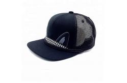 China Blank 6 Panel Toddler Flat Bill Hat , Flat Brim Trucker Hat Eco Friendly supplier