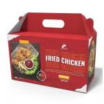 Custom Kraft Paper Fried Chicken Boxes - Eco-Friendly Takeaway Packaging with Handle for sale