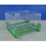 4 Layers Stackable Warehouse Wire Container Steel Mesh Cage CE Certificated for sale