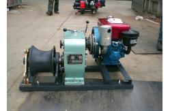China Diesel Engine 5 Ton Winch , Electrical Power Line Construction High Speed Winch supplier