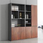 71 Inch Office Wooden Filing Cabinets Boss Desk Matching Bookcase Brown for sale