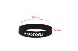 China Personalized Silicone Wrist Bands for Soccer and Basketball Games Length 20cm-25cm supplier