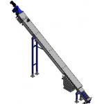 7500mm Length 2.2kw Tubular Screw Conveyor for sale