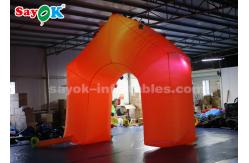 China Inflatable Christmas Arch Gingerbread Man Candy Sticks Christmas Inflatable Arch With LED Light supplier