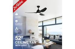China 52 Black Design ABS Blades Ceiling Fan With Led Lighting And Remote supplier
