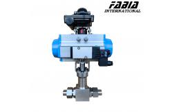 China Pneumatic High Pressure Two Way Internal Tooth Ball Valve supplier